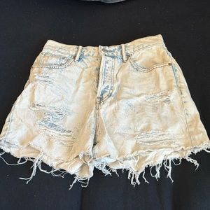 pacsun whitewashed denim jean shorts